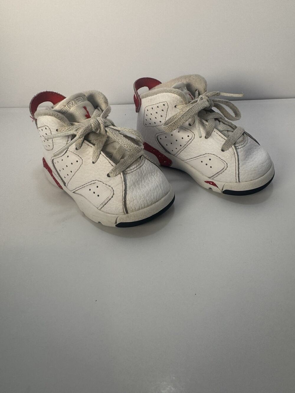 Air Jordan 6 Retro Carmine Toddler Size 5C White Red Black DV3606-162
